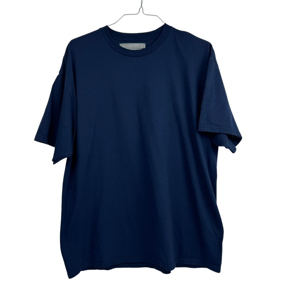 Anvil Knitwear Other - Men's Navy Blue Blank‎ Basic Cotton Crew Neck T-Shirt Size XL/2XL 48" Chest